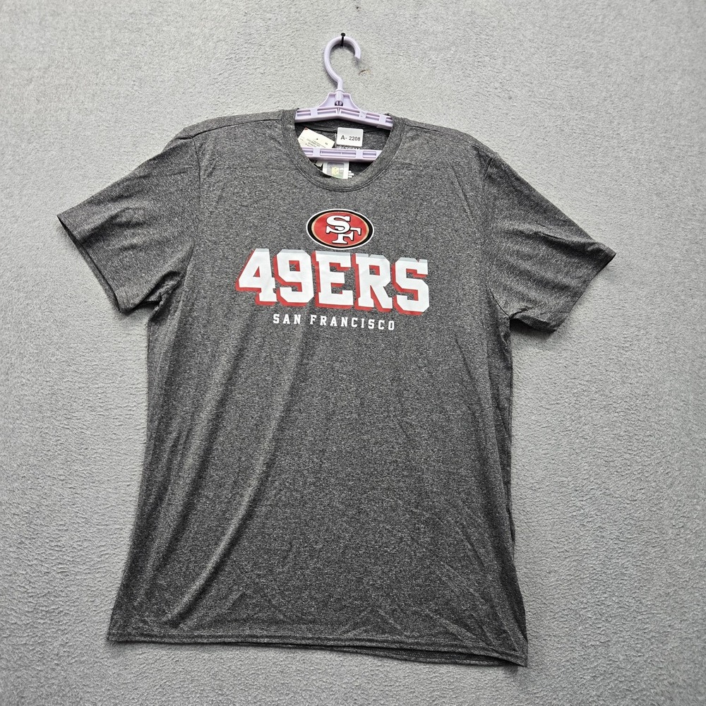 San Francisco 49ers Men Shirt L Gray NFL Team Apparel Graphic Logo NWT